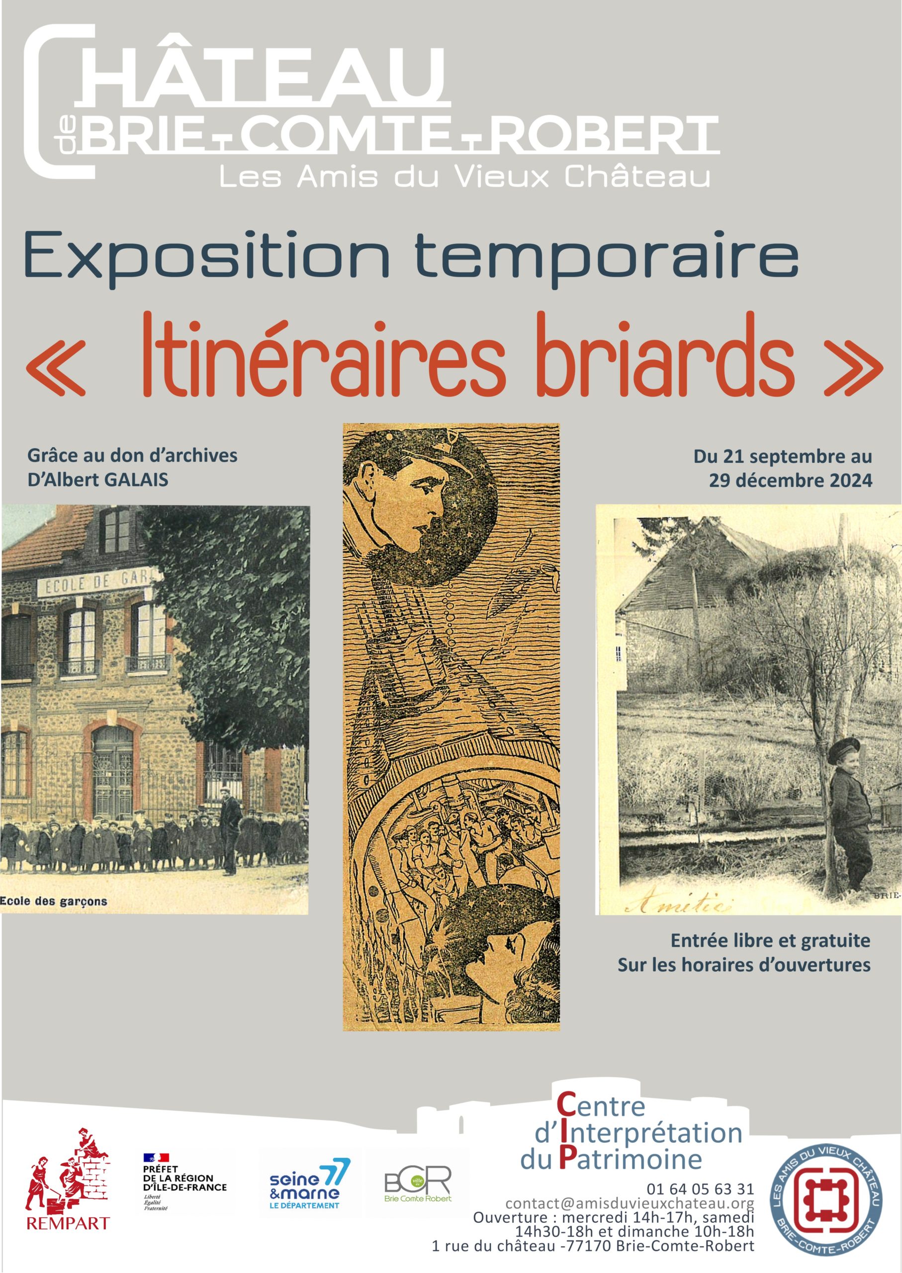 Affiche de l'exposition temporaire "Itinéraires briards"